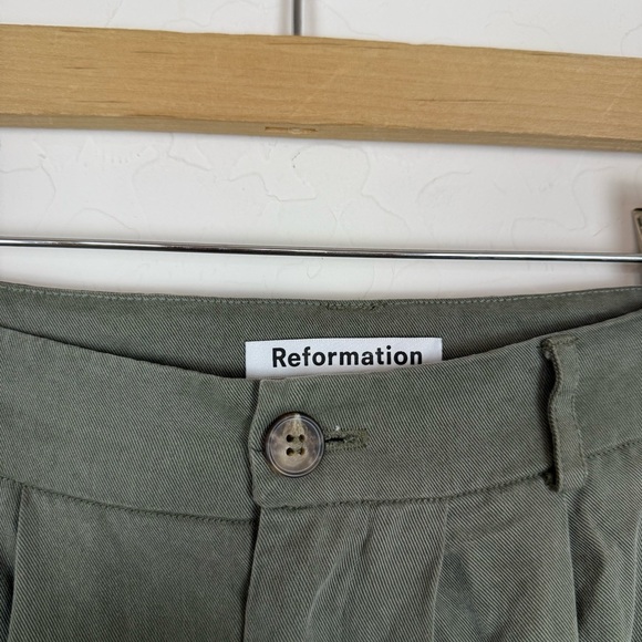 Reformation Mason Pant Color Army 100% Tencel - Picture 7 of 10